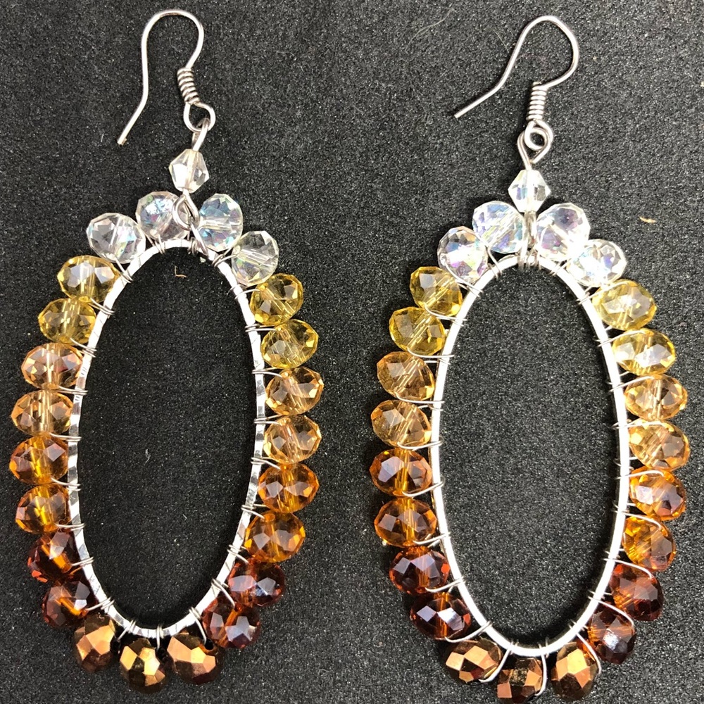 Sterling silver wire wrapped crystals